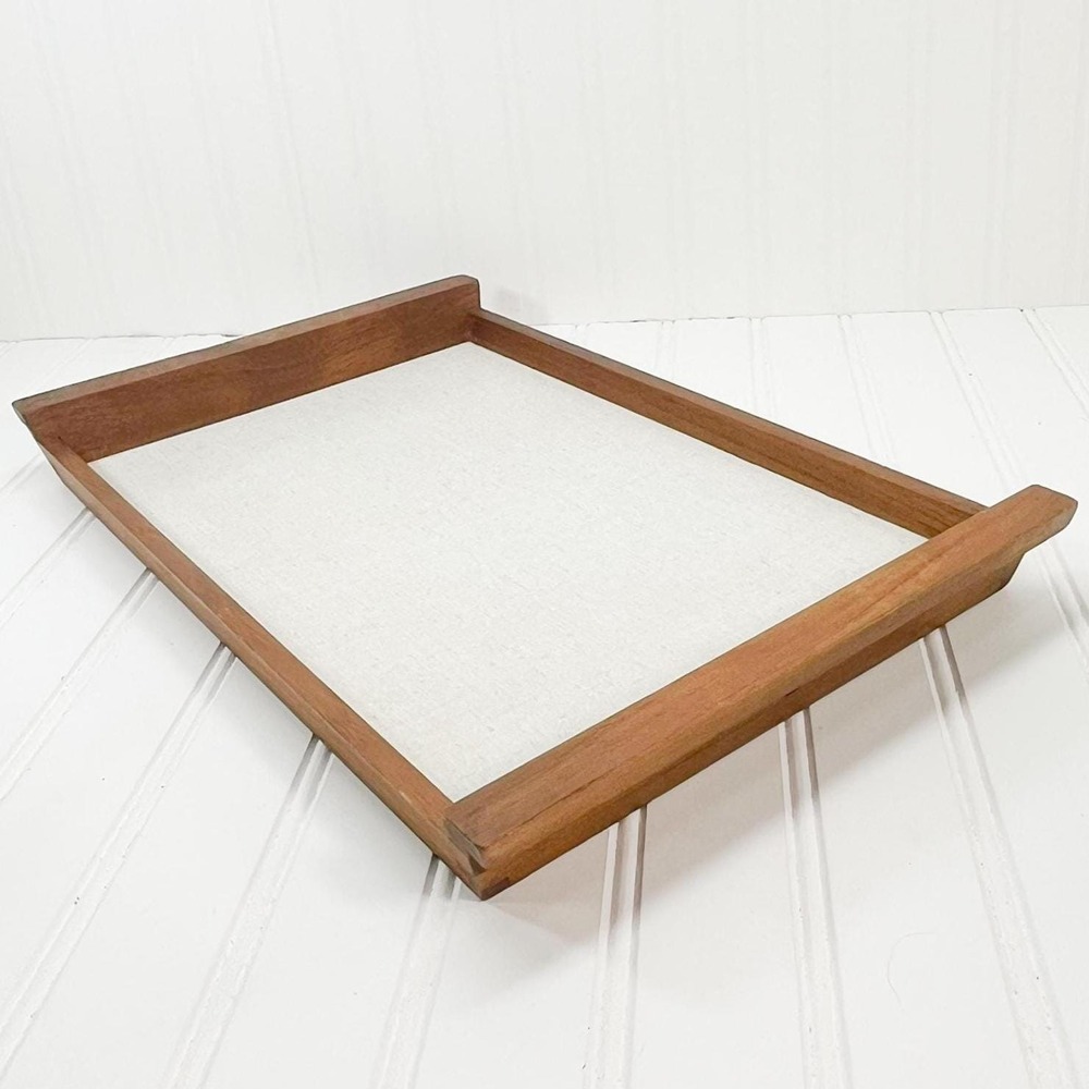 Midcentury Modern‎ Teak Appetizer Tray with Wood Handles